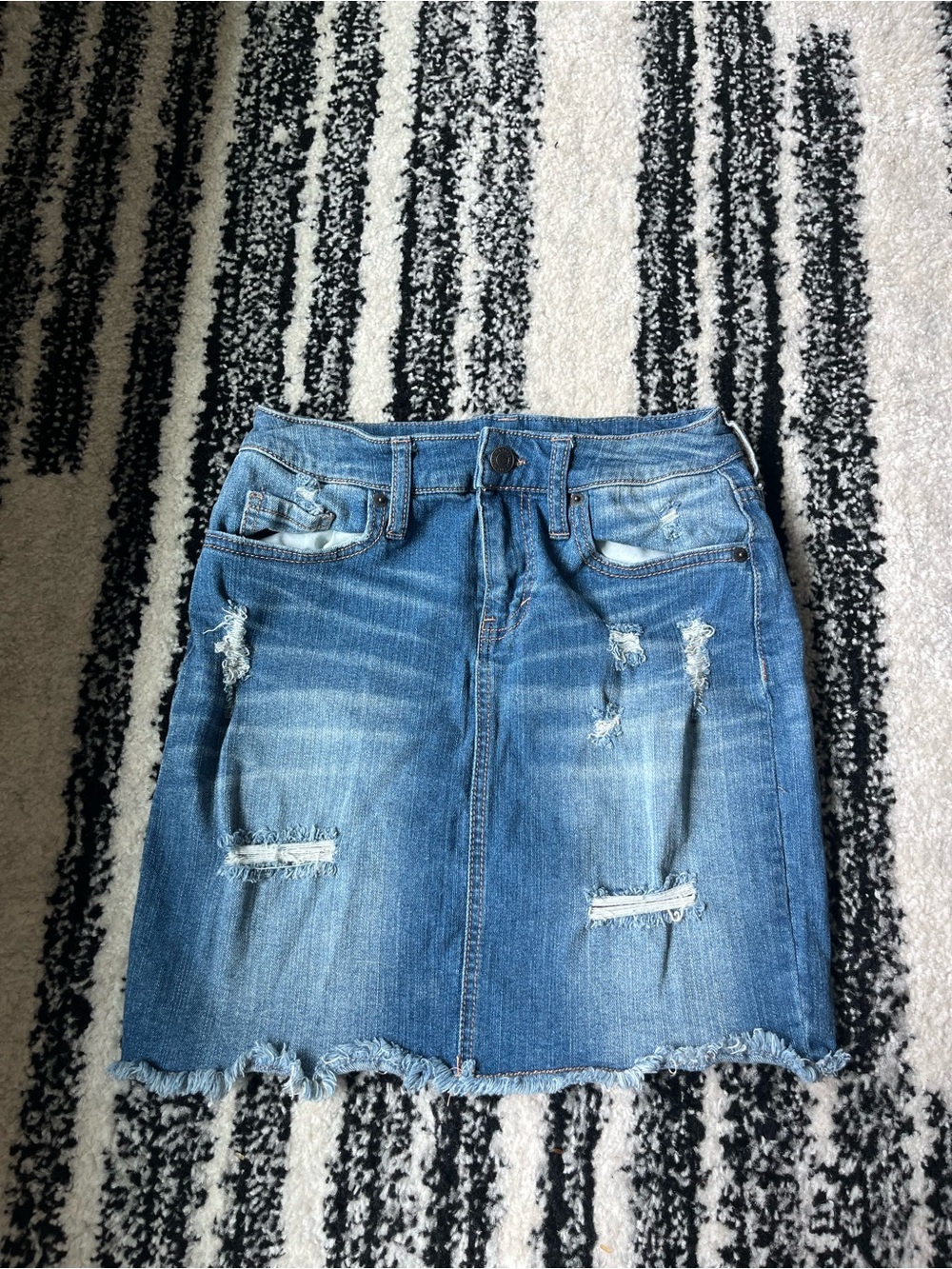 Mossimo Supply Co. denim skirt raw hem